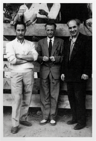 Saturio Martín, Don José Luis y Juanito Onrubia en los toros de Boceguillas